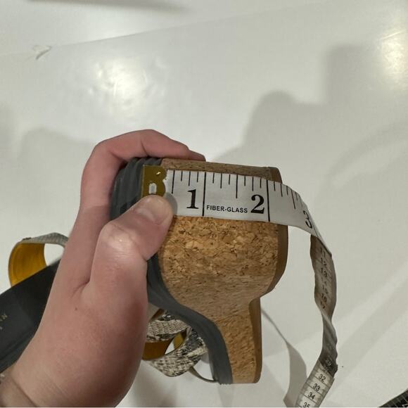 Cole Haan Allesa Grand‎ Platform Wedge Slide Sandals in Roccia Snake Size 11 - Picture 12 of 12